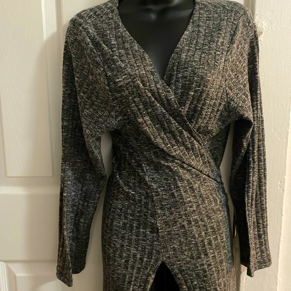 Gray Wrap cardigan